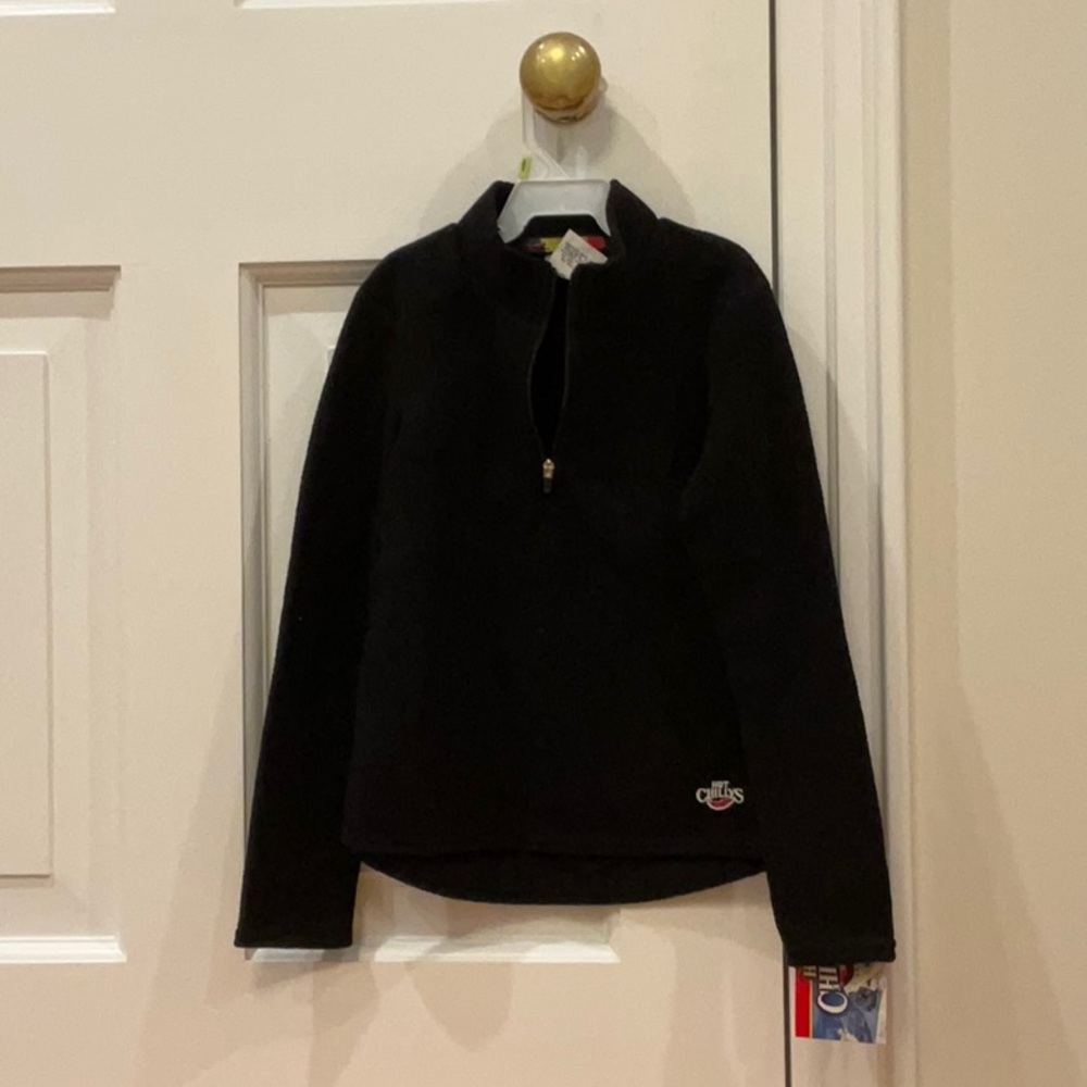 NWT Hot Chillys Black Half-Zip Fleece